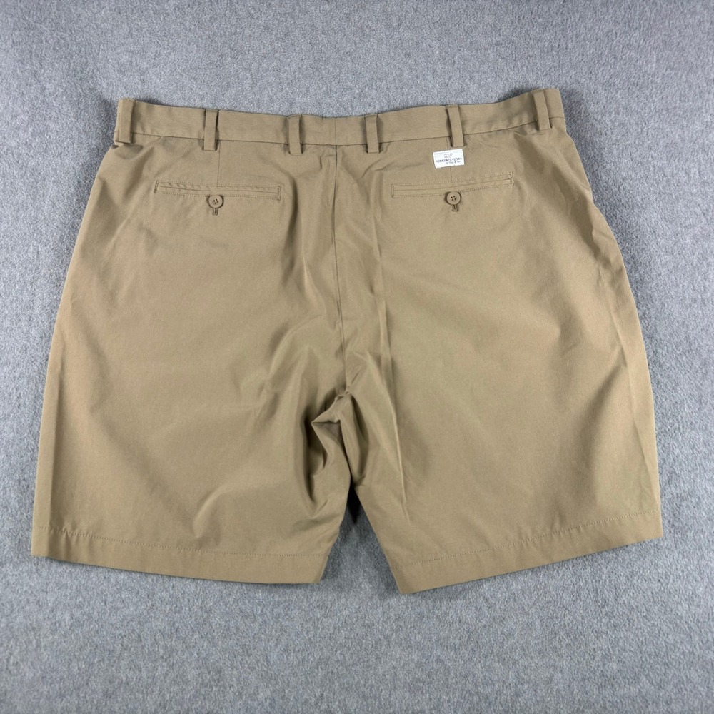 Vineyard Vines Breaker Shorts Mens 42 Khaki Tan Stretch Chino Casual Summer Golf